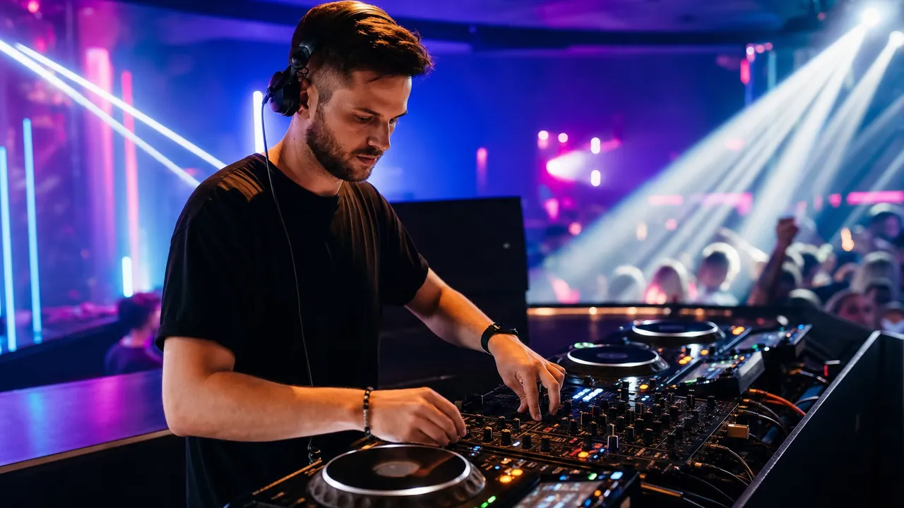 DJ set at a Manchester warehouse rave
