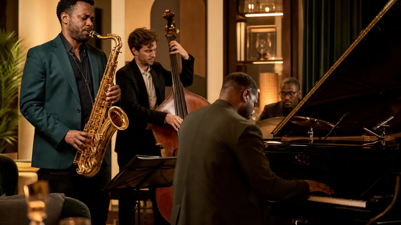 Manchester jazz group playing in a live music venue