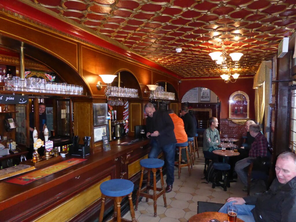 Inside the Britons Protection, one of the pub's two traditional rooms