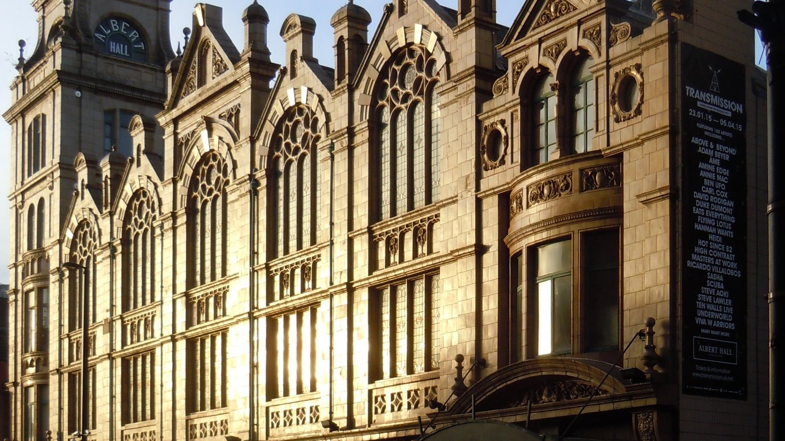 Albert Hall, a Grade II listed former Wesleyan chapel on Peter Street, Manchester